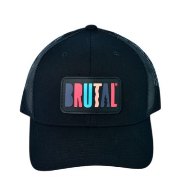 GORRA NEGRA LOGO NEGRO CON COLORES