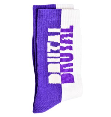 Medias Brutal Morado con Beige