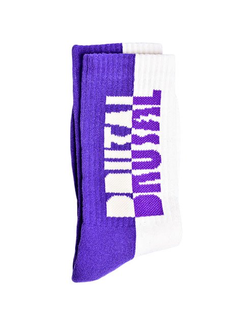 Medias Brutal Morado con Beige